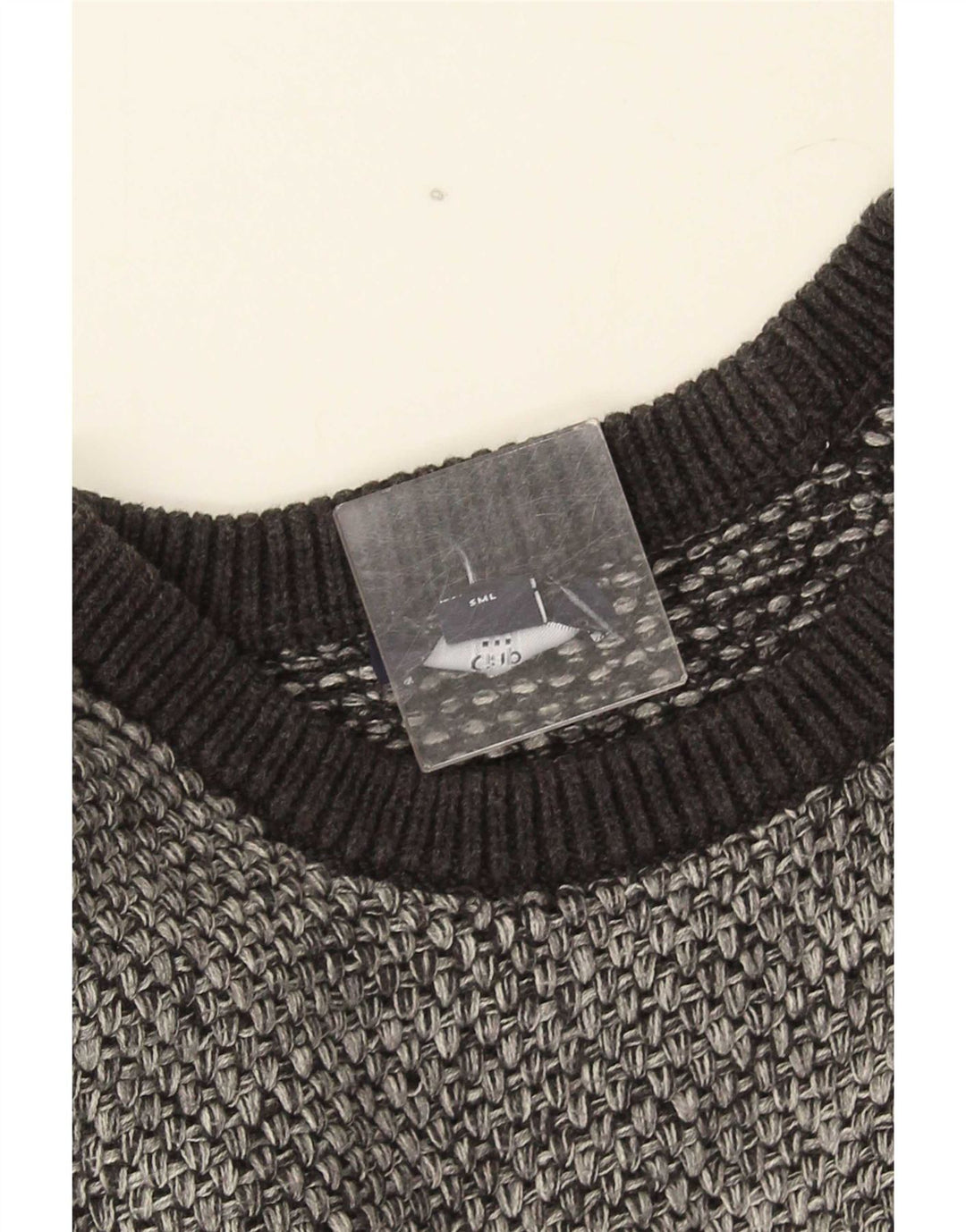 Gap Herren-Pullover mit Rundhalsausschnitt, Größe S, Grau meliert