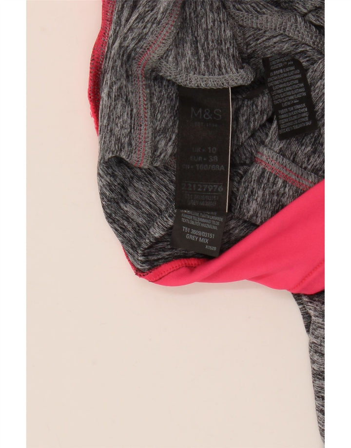 MARKS & SPENCER Capri-Leggings für Damen, UK 10, Größe S, Grau, Farbblock