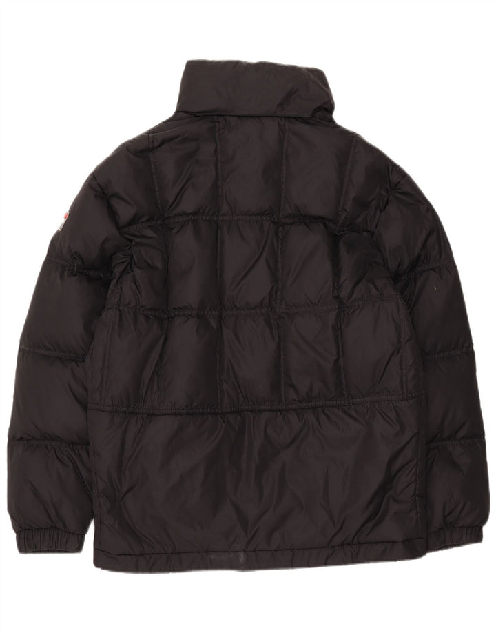 FILA Herren-Jacke mit Kapuze, lockere Passform, gepolstert, Größe 44, XS, Schwarz