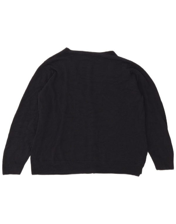 Marks & Spencer Damen Strickjacke Pullover UK 22 3XL Marineblau Acryl