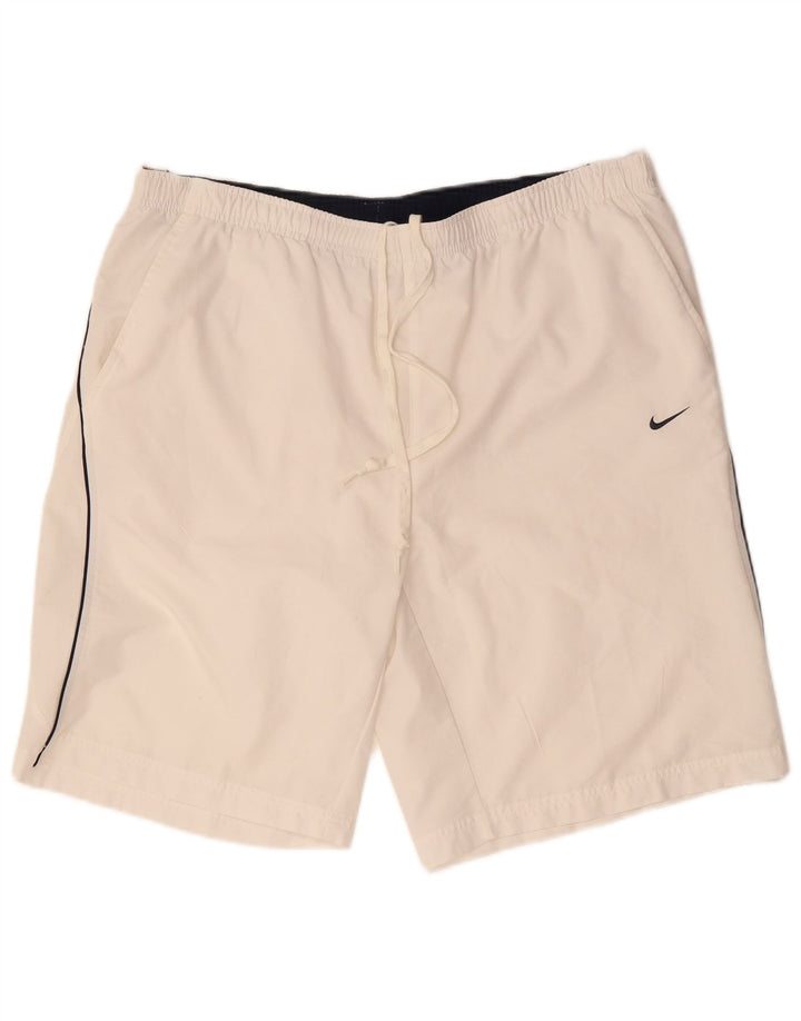 Nike Herren-Sportshorts, groß, aus weißem Polyester