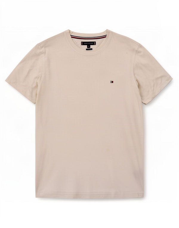 Tommy Hilfiger Herren T-Shirt Top Large Weiß Baumwolle