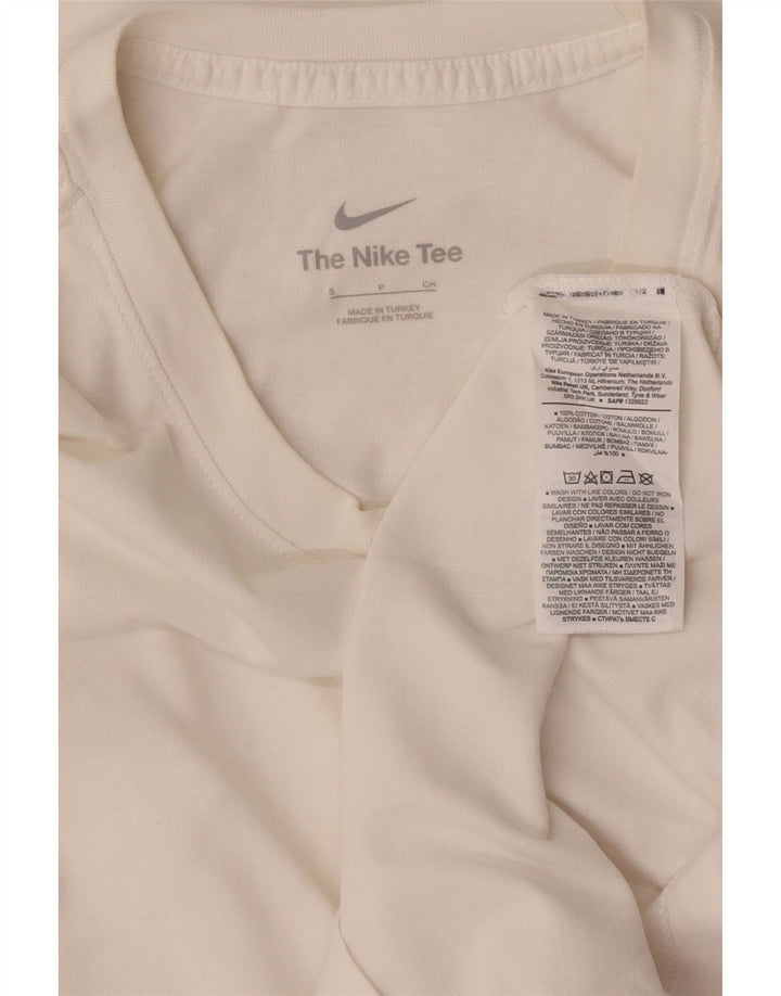 Nike Herren T-Shirt Top Small aus weißer Baumwolle