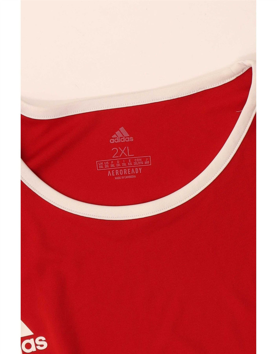 Adidas Herren Aeroready T-Shirt Top 2XL Rot
