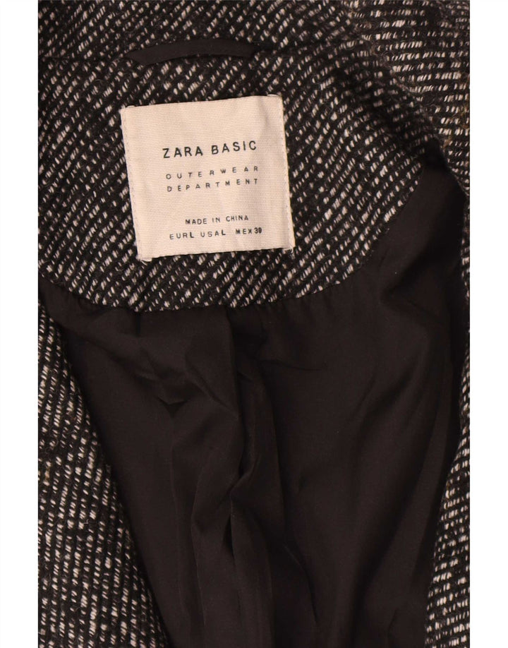Zara Damen Mantel UK 16 Große graue Wolle