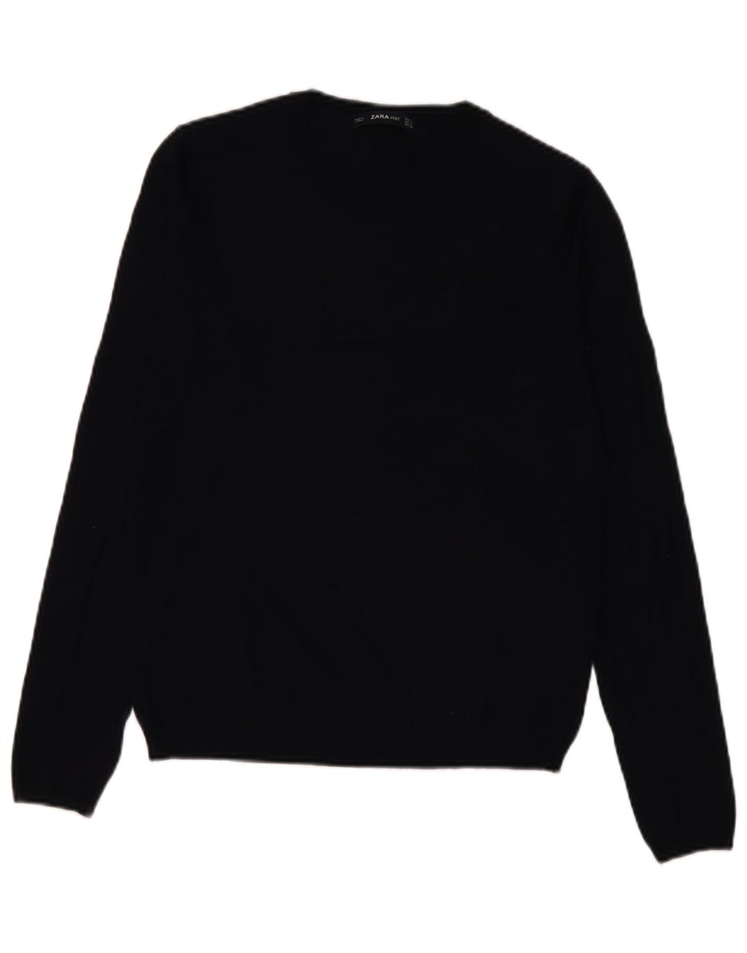 Zara Damen-Pullover mit Rundhalsausschnitt, Gr. 10, Größe S, Schwarz