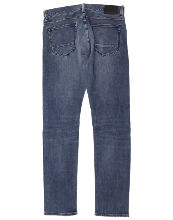 Tommy Hilfiger Herren Denton Straight Jeans W31 L32 Blaue Baumwolle