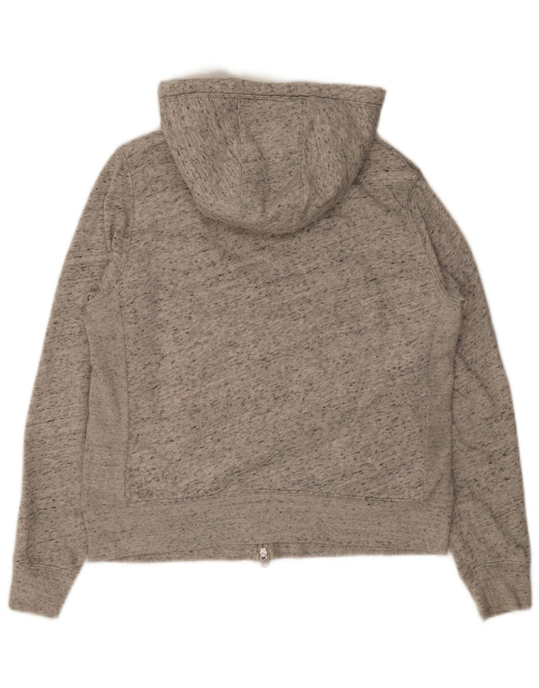 Abercrombie & Fitch Damen Sherpa Zip Hoodie Pullover UK 16 Large Grau