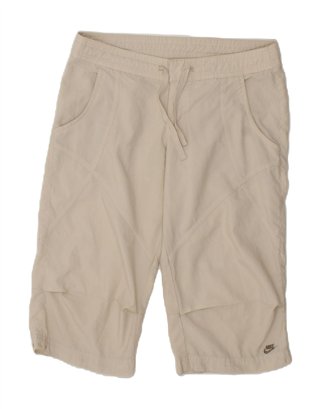 NIKE Womens Bermuda Sport Shorts US 8-10 Medium  Off White Polyester Vintage Nike and Second-Hand Nike from Messina Hembry 