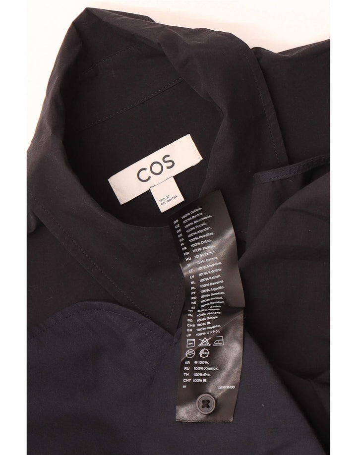 Cos Damen Übergroßes Etuikleid EU 32 2XS Schwarze Baumwolle