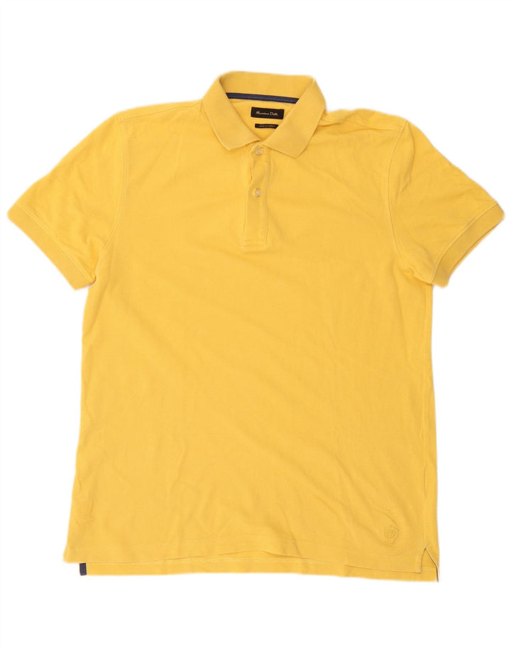 Massimo Dutti Herren-Poloshirt, groß, Gelb