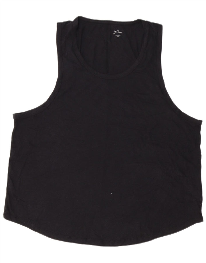 J. Crew Damen-Trägershirt, UK 20 2XL, schwarze Baumwolle