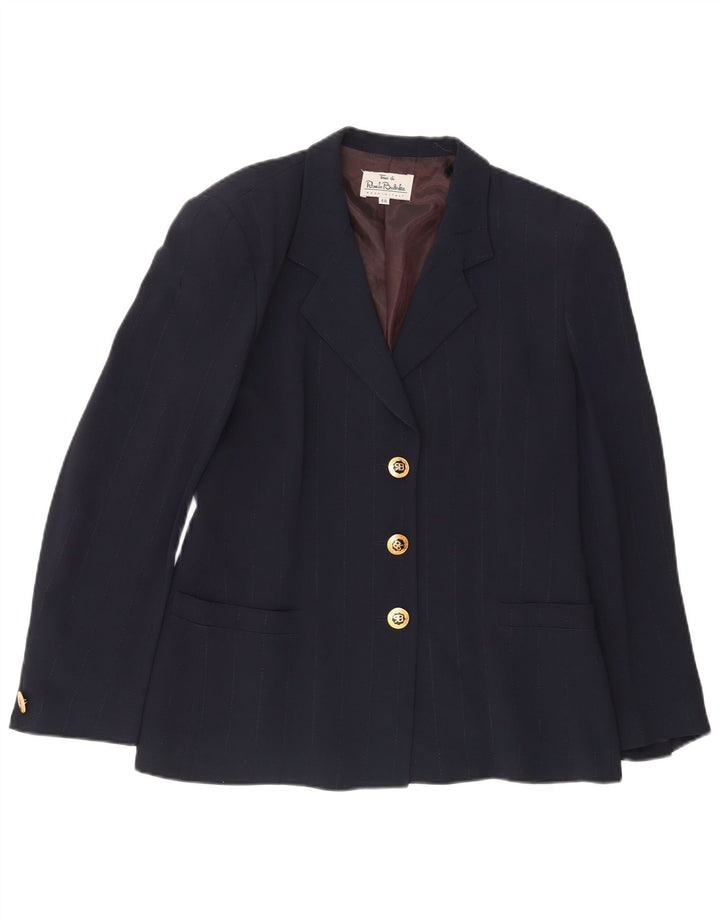 Renato Balestra Damen 3-Knopf-Blazerjacke IT 48 XL Marineblaues Acetat
