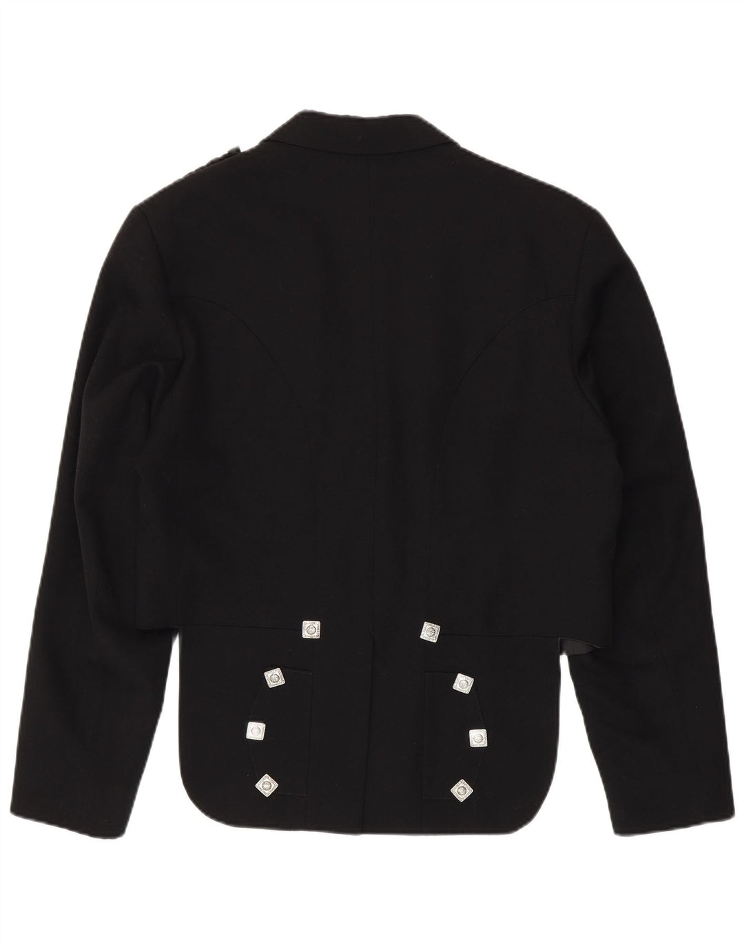 Damen Frack-Blazer-Jacke IT 46 Große schwarze Schurwolle