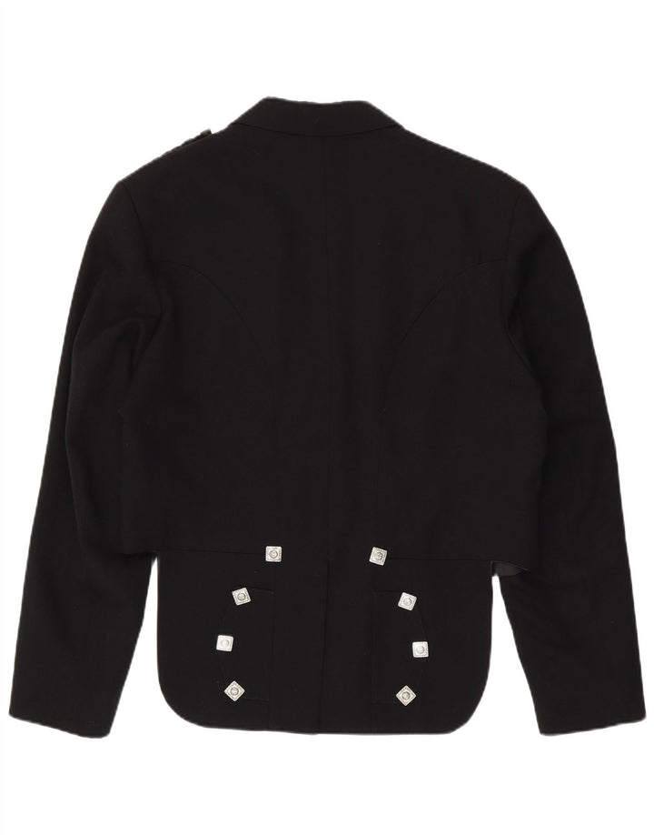 Damen Frack-Blazer-Jacke IT 46 Große schwarze Schurwolle