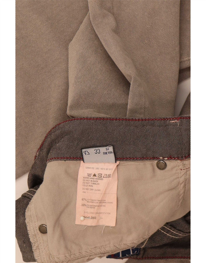 Trussardi Herren Straight Jeans W31 L33 Graue Baumwolle
