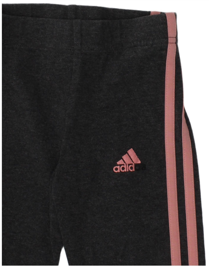 Adidas Mädchen-Leggings, 5–6 Jahre, graue Baumwolle