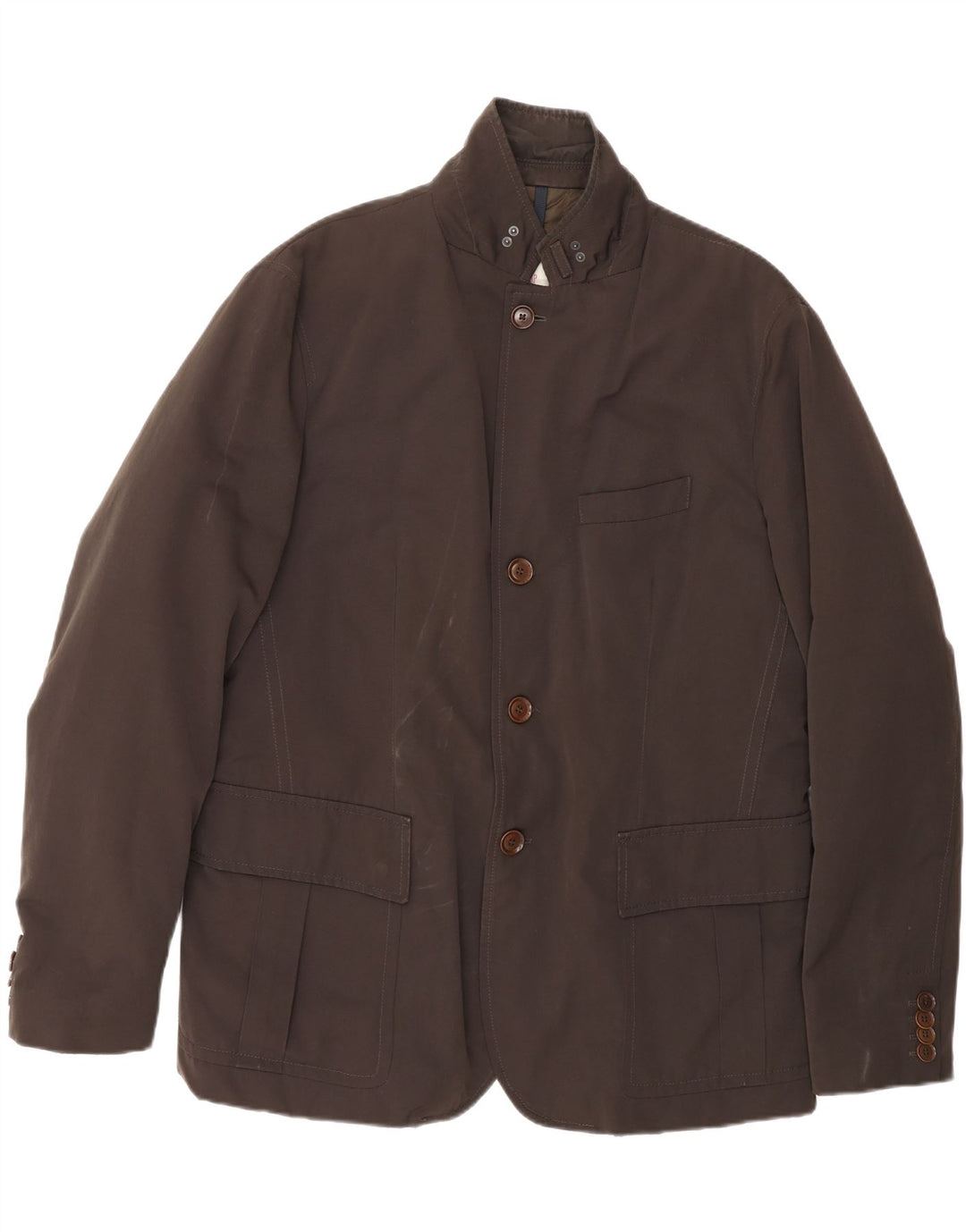 Moncler Herren gepolsterte Utility-Jacke 2XL, braunes Polyester