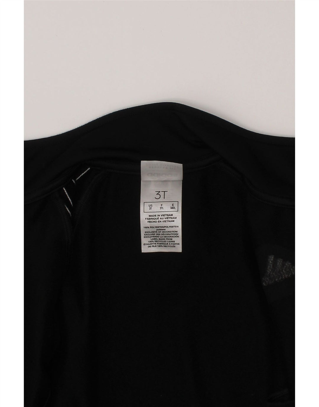 Adidas Jungen-Trainingsanzug-Top-Jacke, 2–3 Jahre, schwarzes Polyester