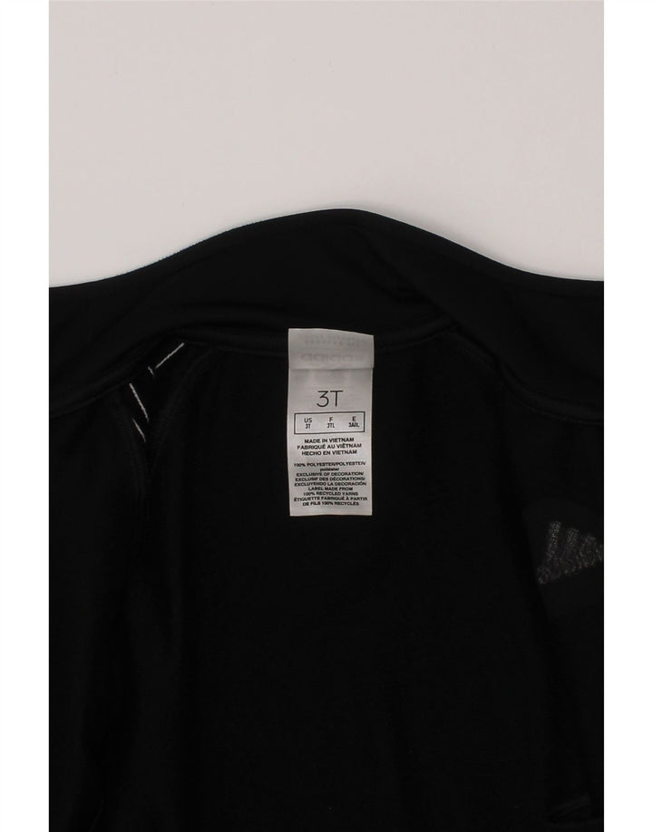 Adidas Jungen-Trainingsanzug-Top-Jacke, 2–3 Jahre, schwarzes Polyester