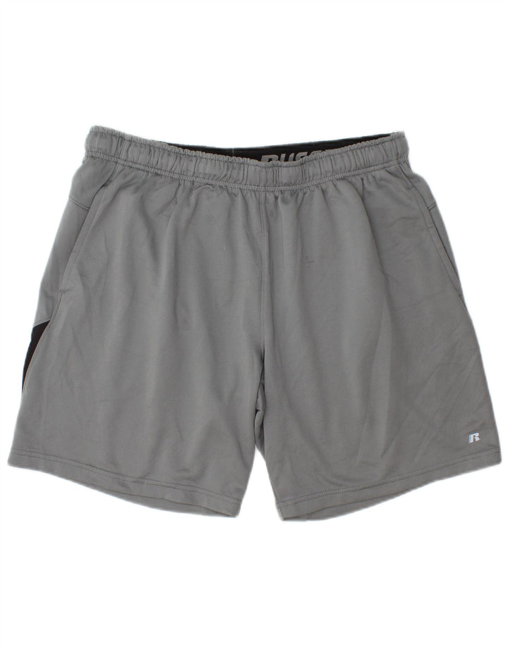 RUSSELL ATHLETIC Herren Dri-Power Sportshorts, groß, Grau, Farbblock
