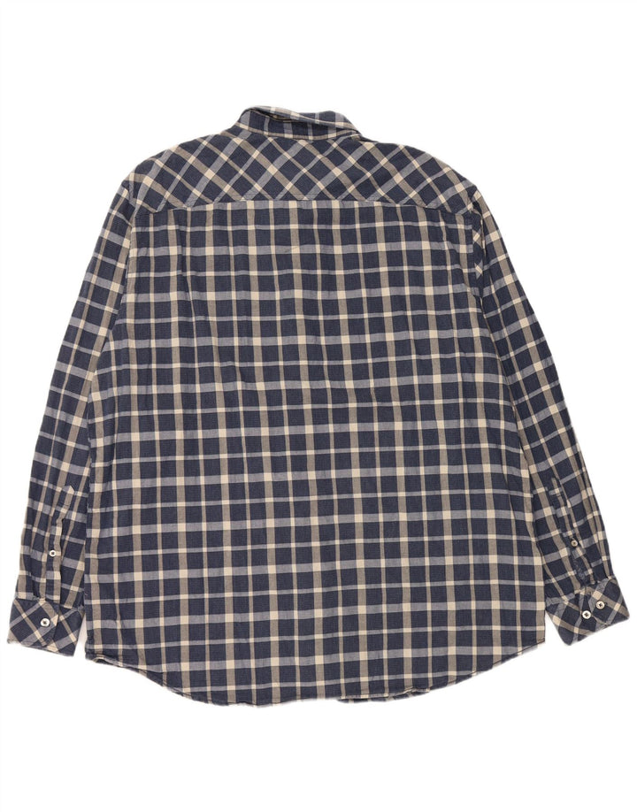 JOULES Mens Shirt 2XL Navy Blue Check Cotton