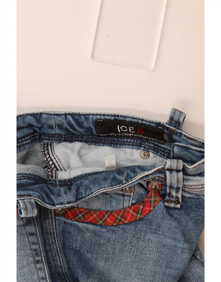 Iceberg Damen Distressed Straight Jeans W26 L27 Blau