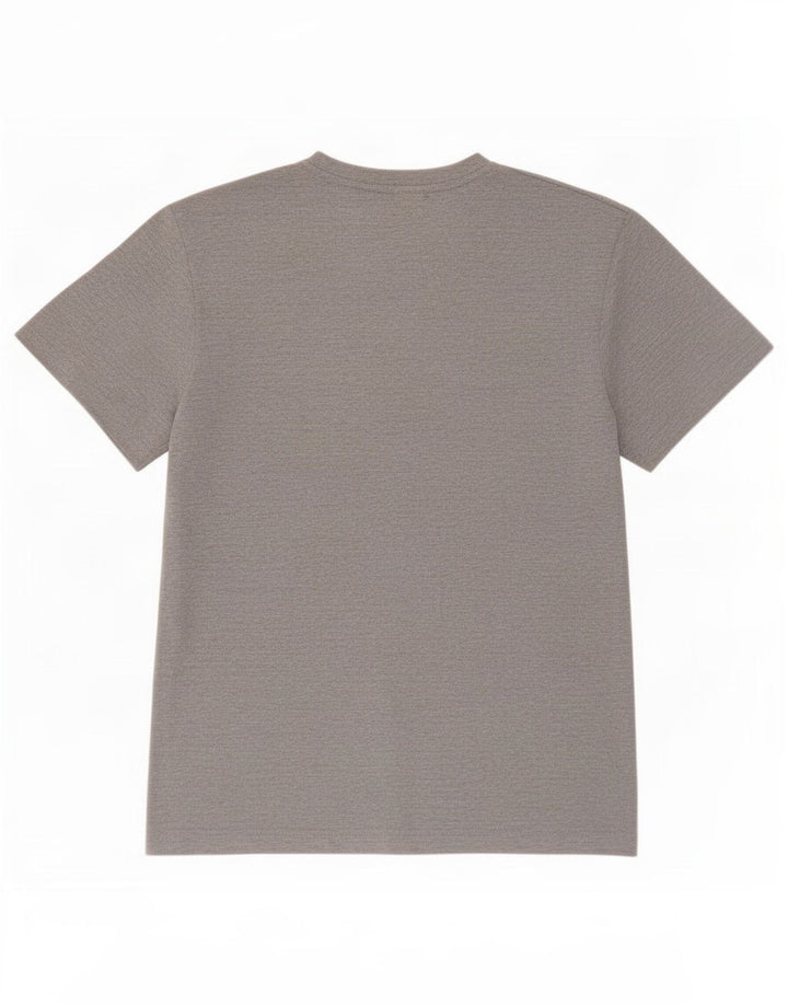 Lotto Herren-T-Shirt-Oberteil aus mittelgrau gesprenkelter Baumwolle