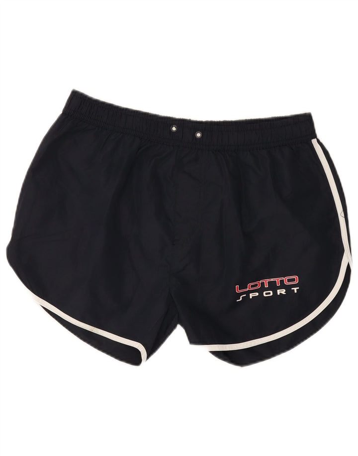 Lotto Damen Graphic Sport Shorts UK 14 Large Marineblau Polyester