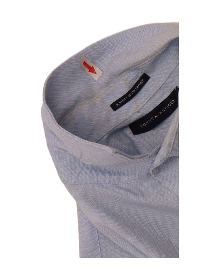 Tommy Hilfiger Herren Slim Fit Hemd Größe 16 1/2 Large Blau
