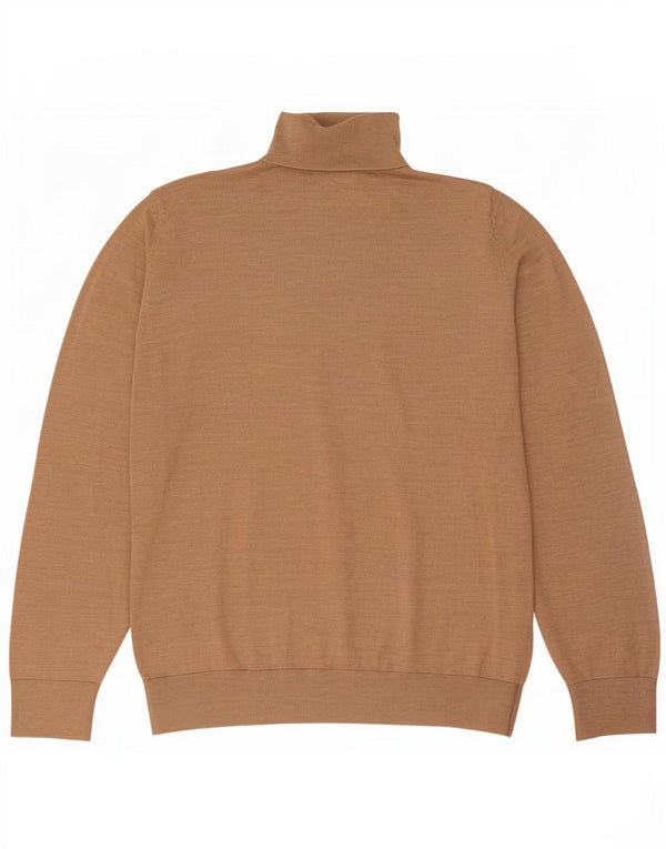 Gap Rollkragenpullover für Herren, groß, beige meliert, Merinowolle