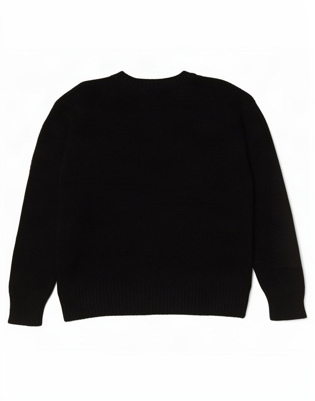 Zara Damen-Pullover, übergroß, Rundhalsausschnitt, Gr. 40, Größe L, Schwarz, Polyester