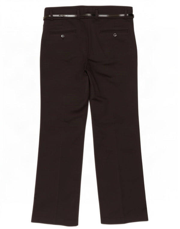 Zara Womens Bootcut Casual Trousers EU 40 Medium W30 L30 Black Cotton