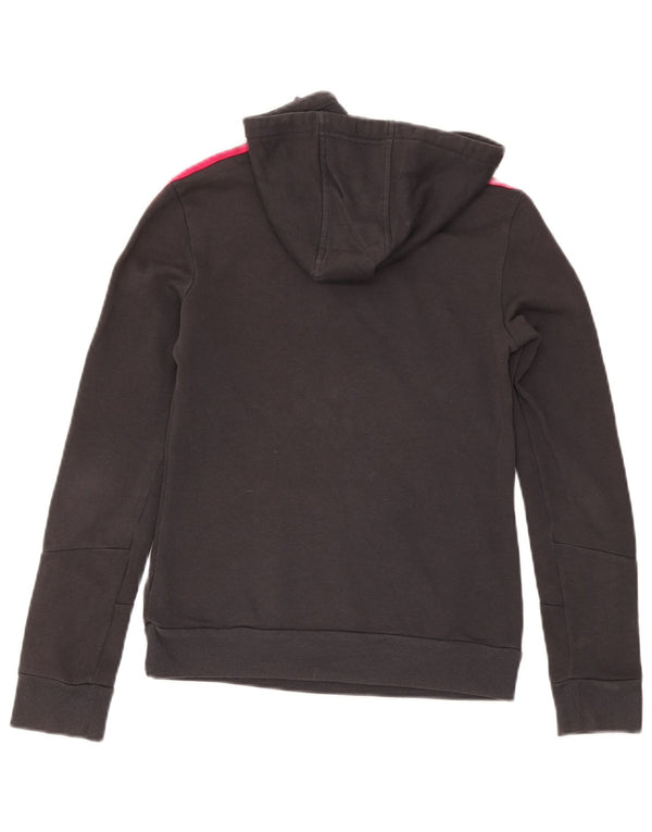 Adidas Damen Graphic Hoodie Pullover UK 4/6 XS Graue Baumwolle