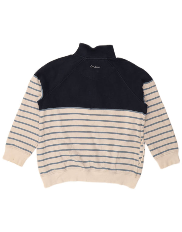 Crew Clothing Damen-Sweatshirt-Pullover, Größe M, Marineblau, gestreift, UK 12