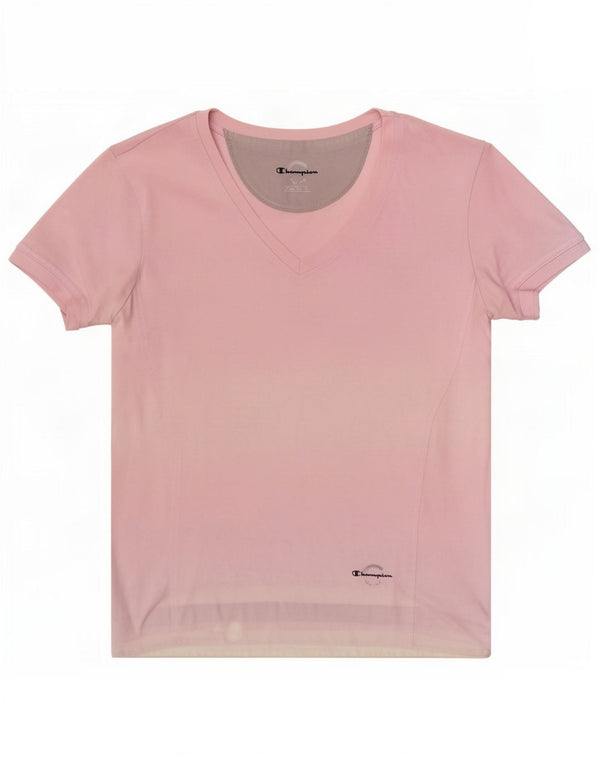 Champion Damen Easy Fit T-Shirt Top UK 10 Small Rosa Baumwolle