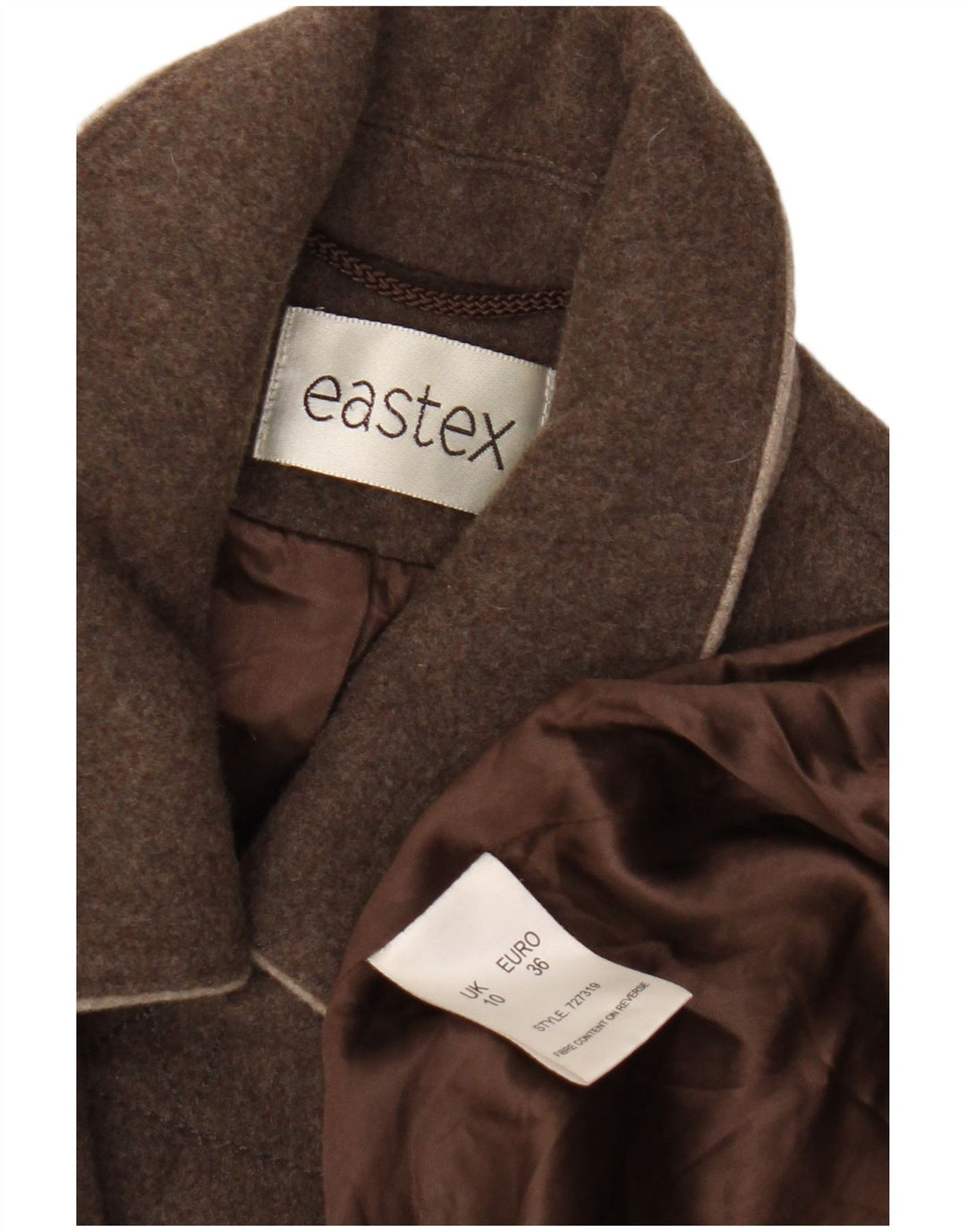Eastex Damen Dufflecoat UK 10 Small Braune Wolle