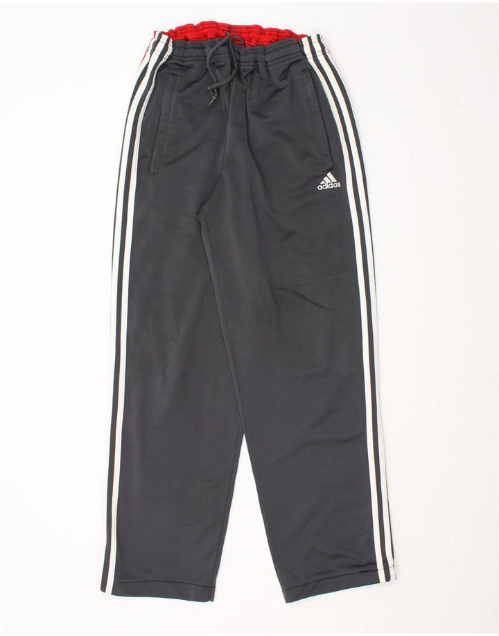 Adidas Herren-Trainingshose, UK, Größe 42/44, großes graues Colourblock-Polyester