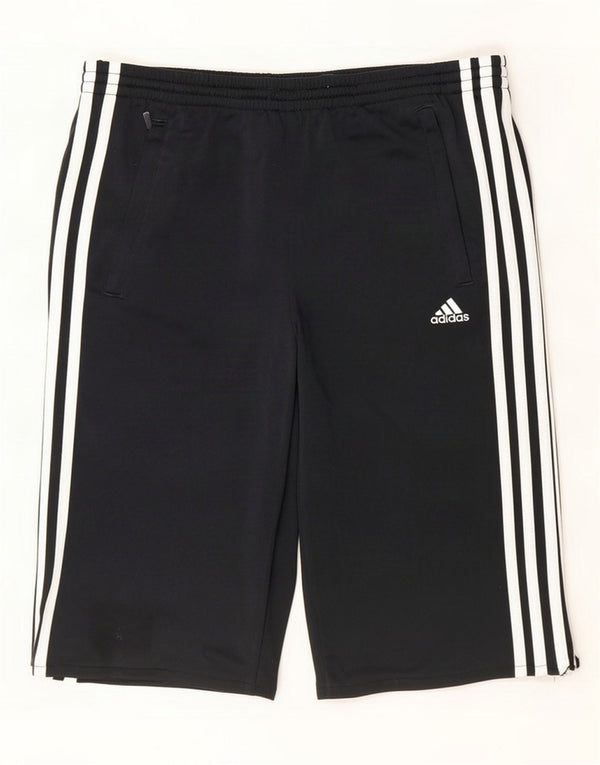 Adidas Bermuda-Sportshorts für Jungen, 11–12 Jahre, schwarzes Polyester