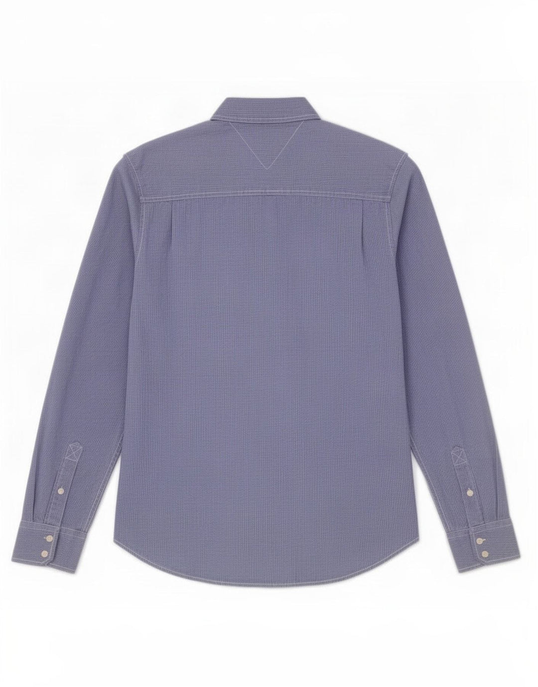 Tommy Hilfiger Herrenhemd XL, blaue Gingham-Baumwolle