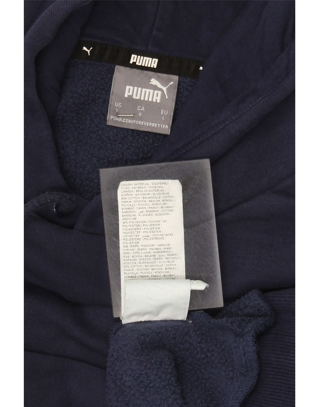 Puma Herren Kapuzenpullover, groß, marineblau, Baumwolle