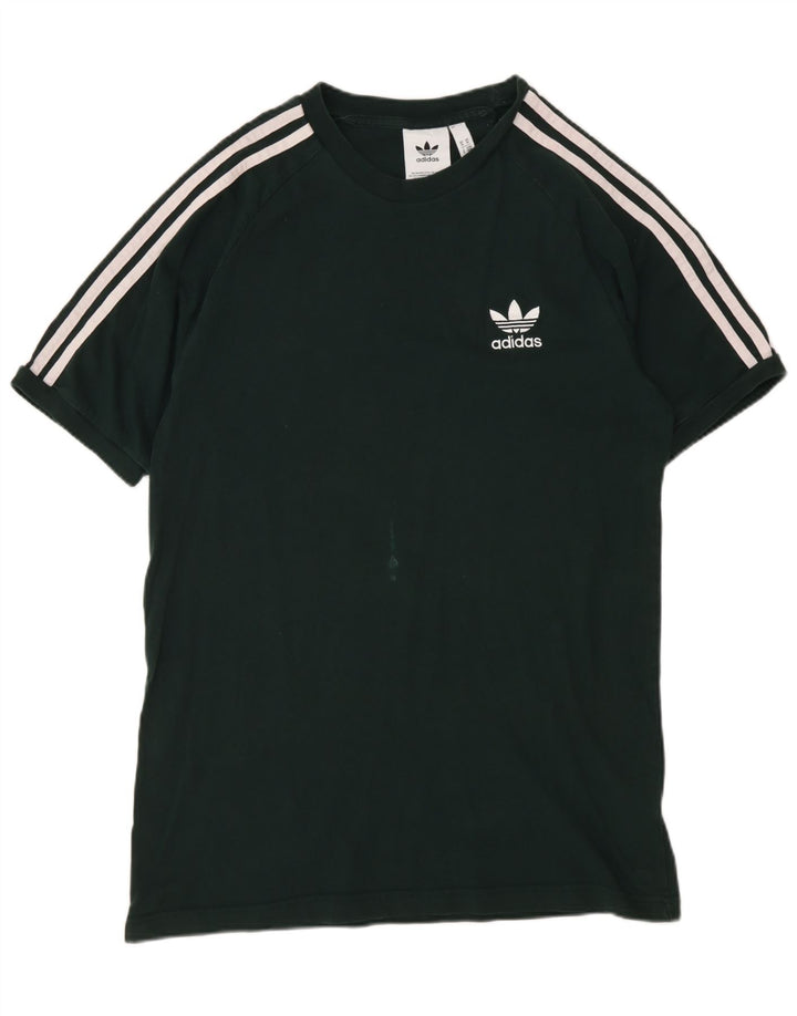 Adidas Herren T-Shirt Top mittelgrüne Baumwolle