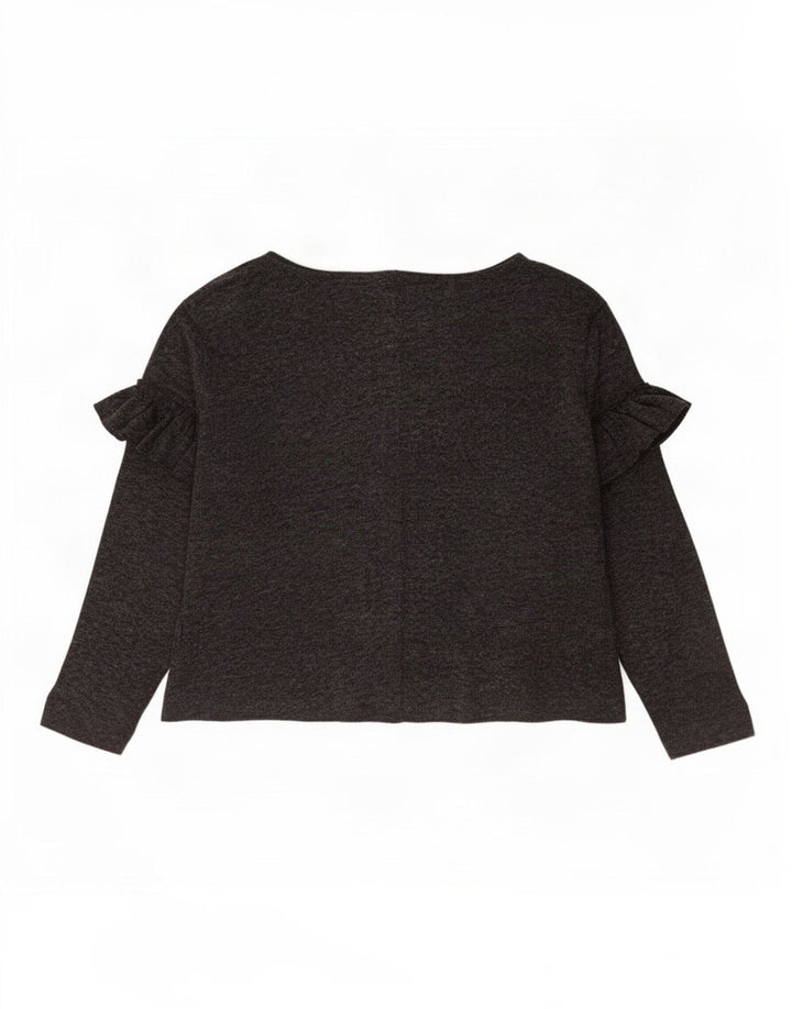 Zara Damen Top Langarm UK 14 Mittelgrau