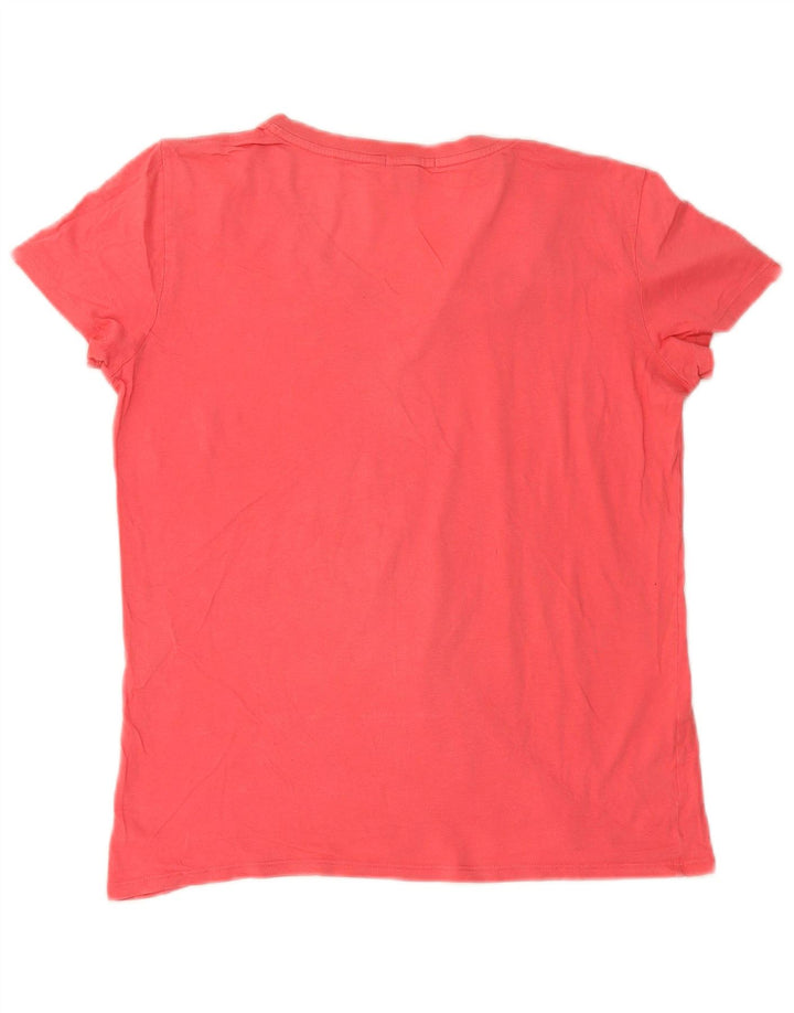Lacoste Damen T-Shirt Top Größe 42 Große rosa Baumwolle