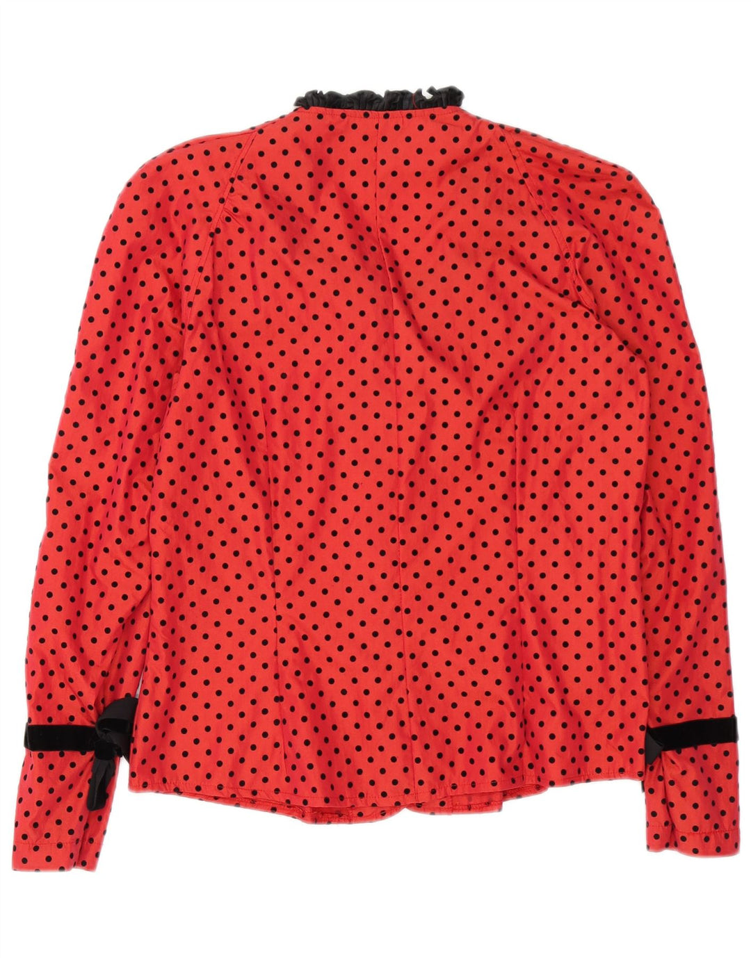 Primavera Firenze Damen-Hemdbluse, US 3, klein, rot geflecktes Polyester
