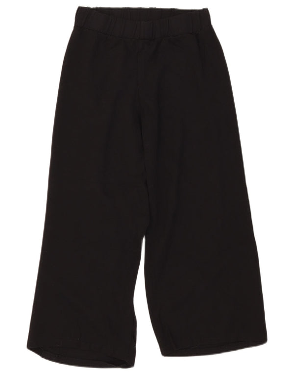 Zara Mädchen-Freizeithose mit weitem Bein, 13–14 Jahre, W24 L24, schwarze Viskose
