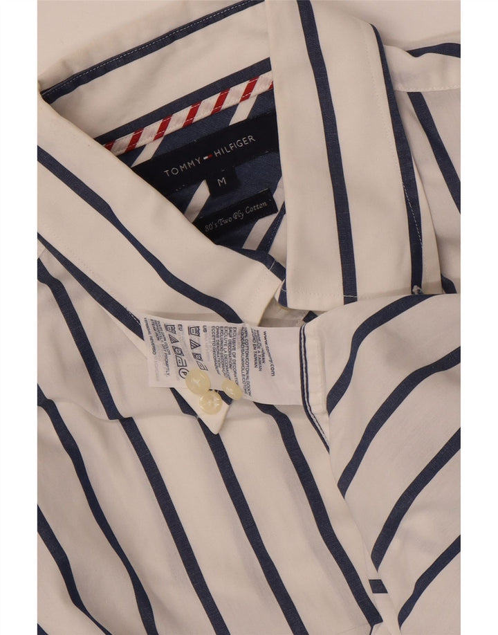 Tommy Hilfiger Herrenhemd aus mittelweißer, gestreifter Baumwolle
