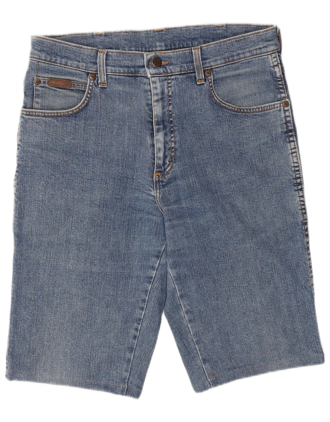 WRANGLER Herren Jeansshorts W33 mittelblaue Baumwolle