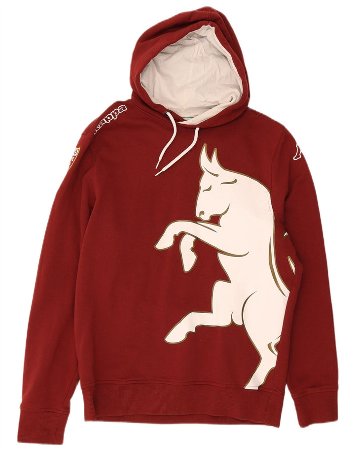 Kappa Herren-Kapuzenpullover mit Grafik, groß, kastanienbraun, Baumwolle