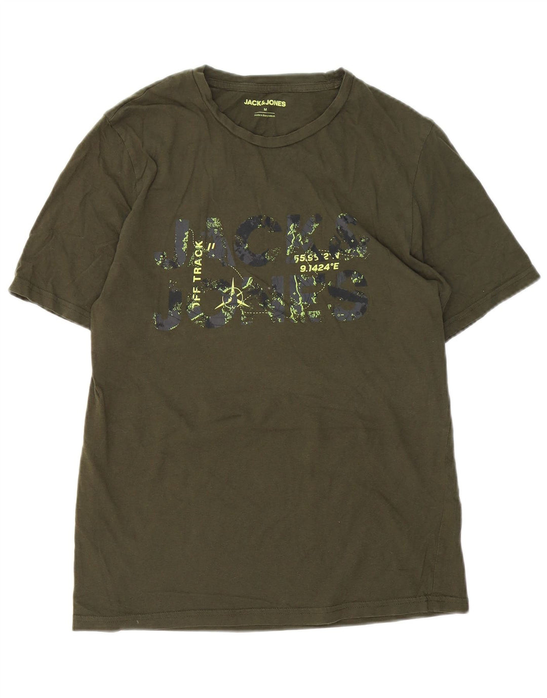 Jack & Jones Herren-T-Shirt mit Grafik, mittlere Khaki-Baumwolle